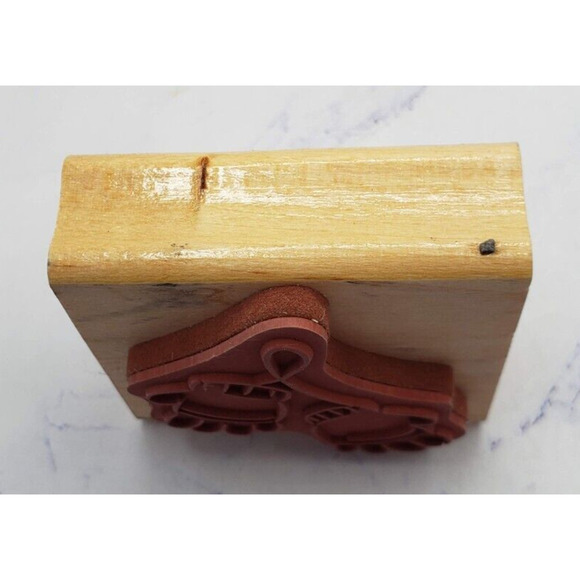 Winter Snow Fun Children's Gloves Wood Mounted Rubber Stamp - Picture 2 of 7